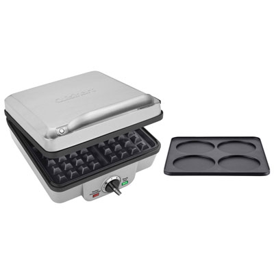 Image of Cuisinart Belgian Waffle Maker with Pancake Plate - Stainless Steel/Black