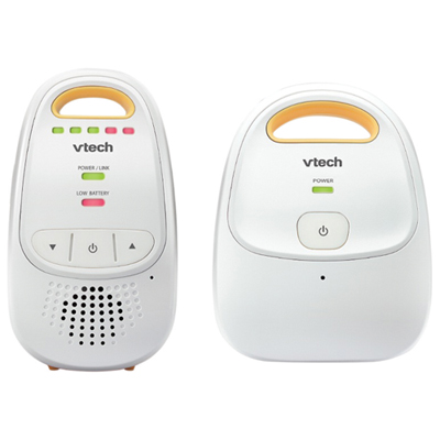 VTech 300m Range Digital Audio Baby Monitor (DM111) - White Barebones sound monitoring