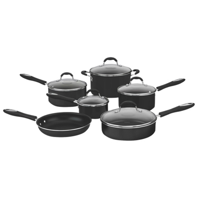 Image of Cuisinart Advantage 11-Piece Non-Stick Cookware Set - Black