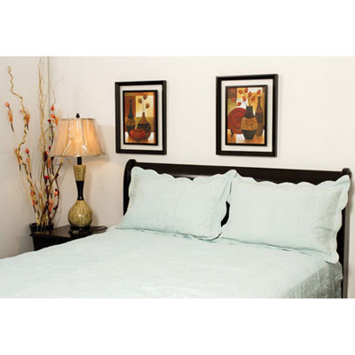 Image of The St. Pierre Home Cotton Coverlet - Queen - Sea Blue