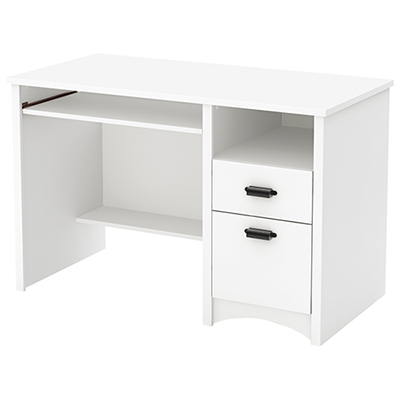 Image of Gascony Rustic Country Computer Desk - Pure White
