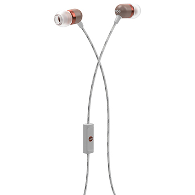 House of Marley Smile Jamaica In-Ear Sound Isolating Headphones with Microphone (EM-JE041-CP) - Tan/Copper They are truly tangle free