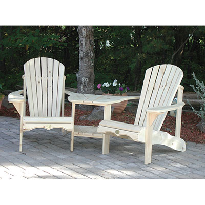 Image of Traditional Patio Adirondack Chair - Set of 2 - White Pine