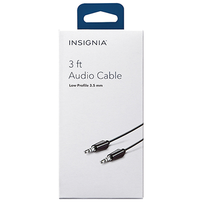 Image of Insignia 0.91m (3 ft.) Auxiliary Cable - Black - Only at Best Buy