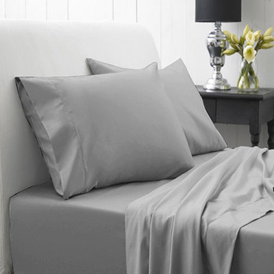 Image of Millano Collection Cotton/Poly Duvet Cover Set - King - Grey