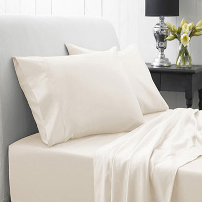 Image of Millano Collection Cotton/Poly Duvet Cover Set - Queen - Ivory