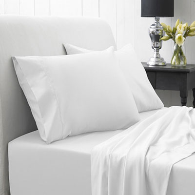 Millano Collection Cotton/Poly Duvet Cover Set - Double/Full - White