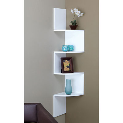 Image of Provo 4-Shelf Wall Shelf - White