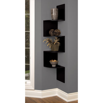 Image of Provo 4-Shelf Wall Shelf - Black