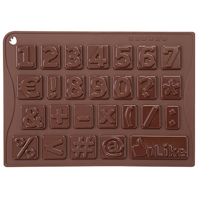 Image of Pavoni Numbers Silicone Chocolate Mould