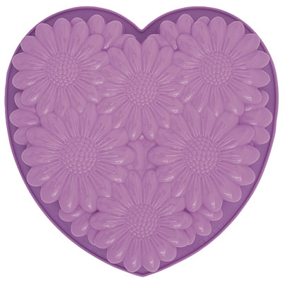 Image of Pavoni Platinum Silicone Heart Bouquet Cake Mould (FRT163)