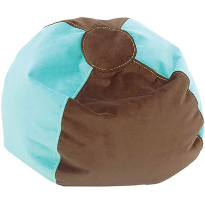 Image of Comfy Kids - Kids Bean Bag - Dazzle Blue/ Espresso