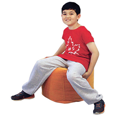 Image of Comfy Kids - Cube Bean Bag Chair - Atomic Orange