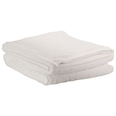 Image of LuxeportSPA Bamboo Rayon/Cotton Bath Towel - Set of 2 - White