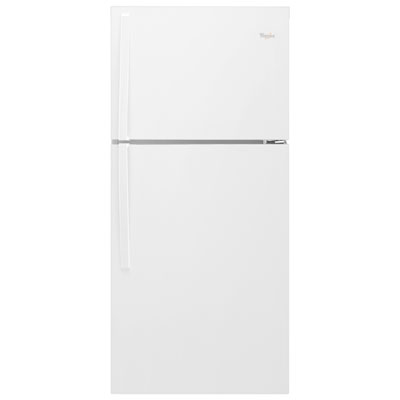 Whirlpool 30" 19.2 Cu. Ft. Top Freezer Refrigerator with LED Lighting - White Freezer is large in comparison to the refrigerator, larger than the refrigerator we replaced