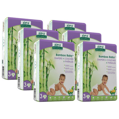 Image of Aleva Naturals Bamboo Baby Diapers - Size 3 - 168 Pack