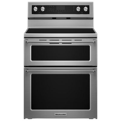 KitchenAid 30" 6.7 Cu. Ft. Double Oven 5-Element Freestanding Electric Range (YKFED500ESS) - Stainless Oven in awesome, heats up fast, love the 5 burners