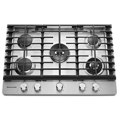 Image of KitchenAid 30   5-Burner Gas Cooktop (KCGS950ESS) - Stainless Steel