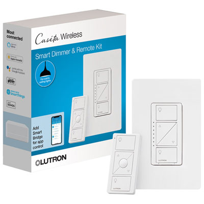 Image of Lutron Caseta Wireless Dimmer Kit with Pico Remote Control & In-Wall Dimmer (P-PKG1W-WH-R-C)