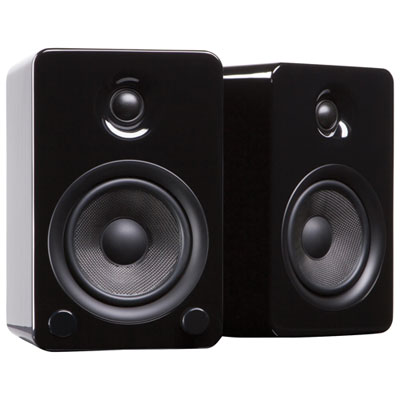 Image of Kanto YU5 80-Watt Bluetooth Bookshelf Speaker - Gloss Black - Pair
