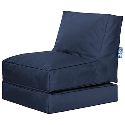 Image of Twist Contemporary Convertible Bean Bag Chair - Navy
