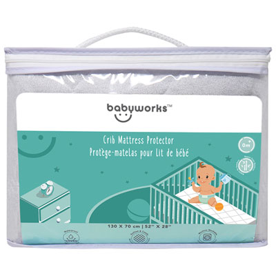 Image of Baby Works Quilted & Fitted Bamboo Crib Mattress Protector