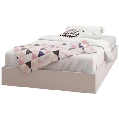 Image of Contemporary Platform Bed - Twin - White