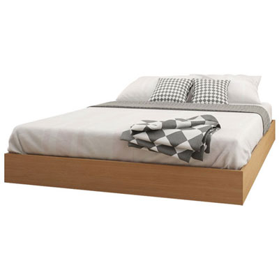 Image of Contemporary Platform Bed - Queen - Maple