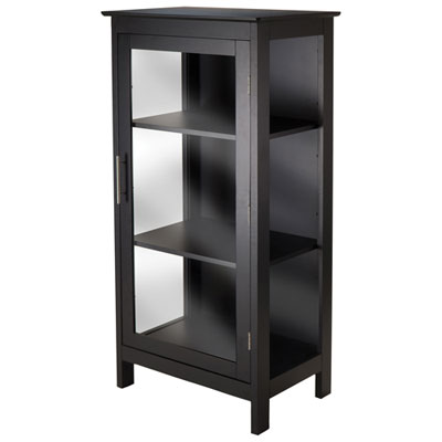 Image of Poppy 47   3-Shelf Display Curio Cabinet - Black