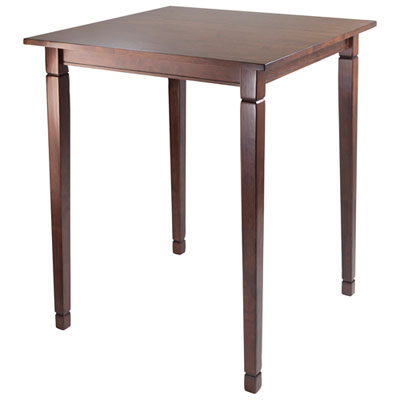 Image of Kingsgate Transitional 4-Seating Square Casual Dining Table - Antique Walnut