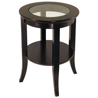 Image of Genoa Round End Table - Dark Espresso