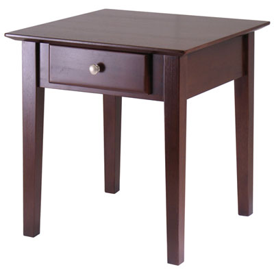Image of Florence Transitional Square End Table - Walnut