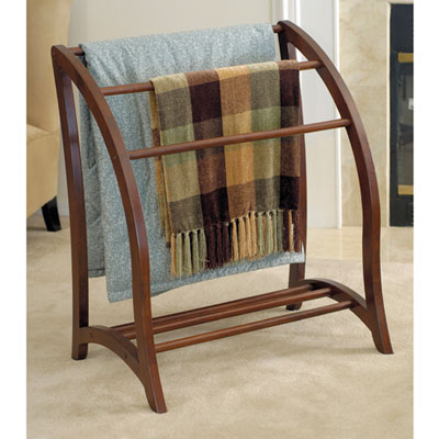 Image of Quilt Rack with 3 Rungs - Antique Walnut
