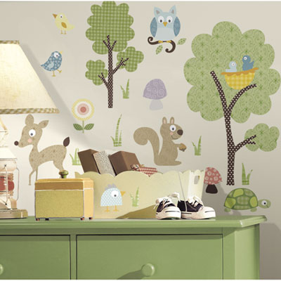 Image of RoomMates Woodland Animals Peel & Stick Wall Decals