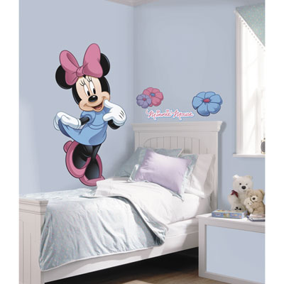 Image of RoomMates Minnie Mouse Giant Peel and Stick Wall Decal - Green/Blue
