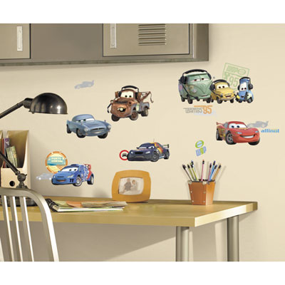 Image of RoomMates Disney Cars Wall Decals - Blue/Red
