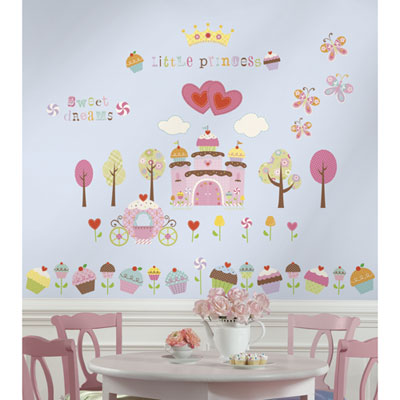 Image of RoomMates Happi Cupcake Land Wall Decals - Pink