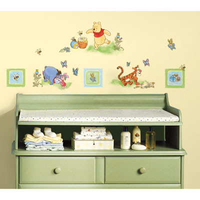 Image of RoomMates Winnie the Pooh Wall Decals - Yellow/Blue