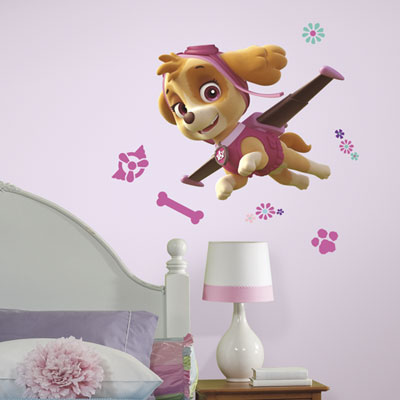 Image of RoomMates PAW Patrol Skye Giant Wall Decal - Pink