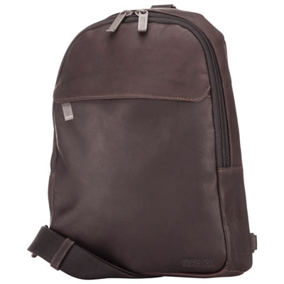 Image of Kenneth Cole Columbian Leather Sling Backpack - Brown