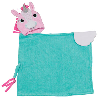 Image of Zoocchini Kids Plush Terry Hooded Towel - 2 Years+ - Allie the Alicorn