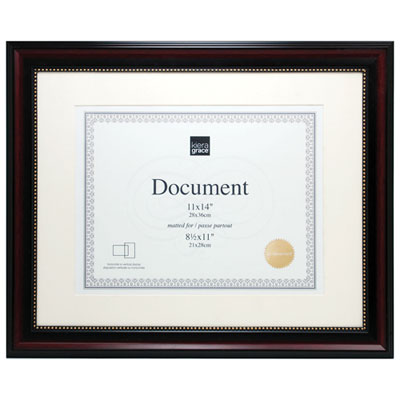 Kiera Grace Lucy 11" x 14" Document Frame - 8 Pack - Dark Brown