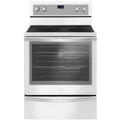 Whirlpool 30" 6.4 Cu. Ft. True Convection 5-Element Electric Range (YWFE745H0FH) - White Ice How did we live without a double oven?