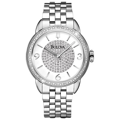 Image of Bulova Classic Quartz Watch 21.5mm Women's Watch - Silver-Tone Case, Bracelet & White Dial