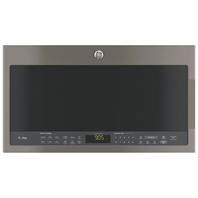 Image of GE Profile SpaceMaker Over-The-Range Microwave - 2.1 Cu. Ft. - Slate