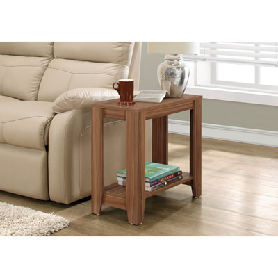 Image of Contemporary Rectangular Accent Table - Walnut