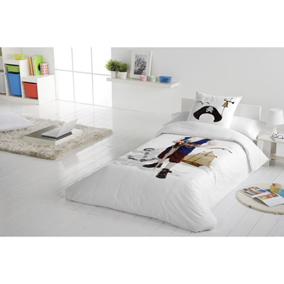 Ensemble Housse De Couette En Coton 2 Mcx Pirate De Gouchee Design - Simple