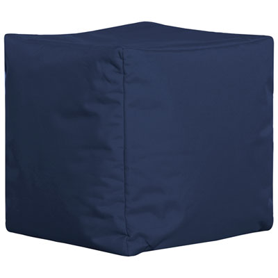 Sitting Point Cube Brava Contemporary Bean Bag Chair - Navy