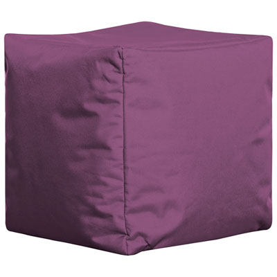 Sitting Point Cube Brava Contemporary Bean Bag Chair - Purple