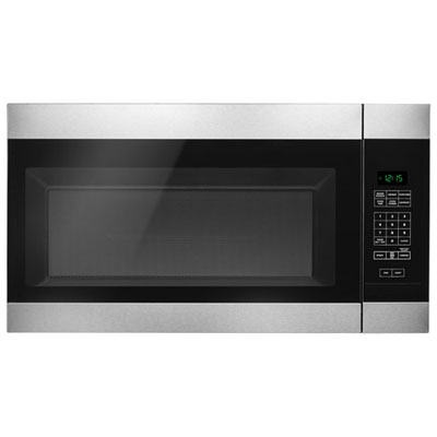 Image of Amana Over-the-Range Microwave - 1.6 Cu. Ft. - Black-on-Stainless